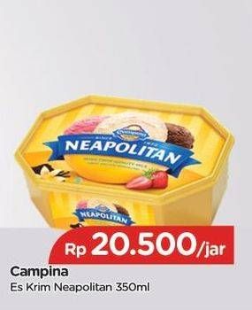 Promo Harga CAMPINA Ice Cream Neapolitan 350 ml - TIP TOP