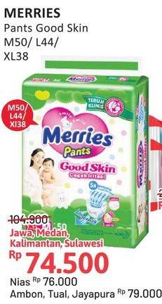 Promo Harga Merries Pants Good Skin L44, M50, XL38 38 pcs - Alfamidi