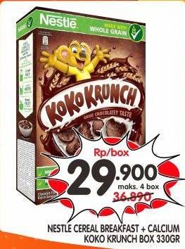 Promo Harga NESTLE KOKO KRUNCH Cereal Breakfreast + Calcium 330 gr - Superindo
