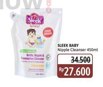 Promo Harga Sleek Baby Bottle, Nipple and Accessories Cleanser 450 ml - Alfamidi