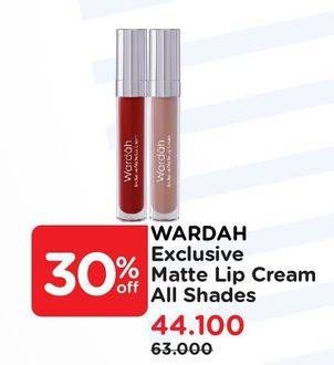 Promo Harga WARDAH Exclusive Matte Lip Cream All Variants 4 gr - Watsons