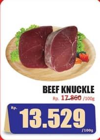 Promo Harga Beef Knuckle (Daging Inside) per 100 gr - Hari Hari