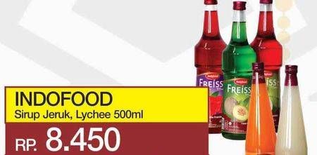 Promo Harga FREISS Syrup Squash Orange, Lychee 500 ml - Yogya
