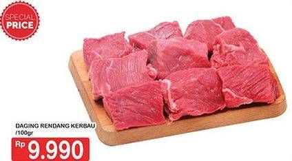 Promo Harga Daging Rendang Kerbau per 100 gr - Hypermart