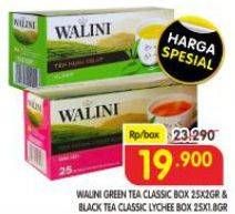 Promo Harga Walini Teh Celup Green Tea Classic Dengan Amplop, Lychee Tea Classic Dengan Amplop 45 gr - Superindo