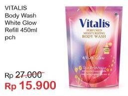 Promo Harga VITALIS Body Wash White Glow 450 ml - Indomaret