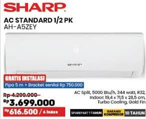 Promo Harga Sharp AH-A5ZEY | AC Standard 1/2PK  - COURTS