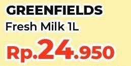 Promo Harga GREENFIELDS Fresh Milk 1000 ml - Yogya