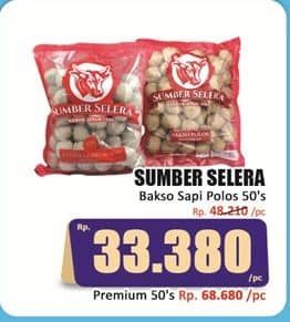 Promo Harga Sumber Selera Bakso Sapi Polos 50 pcs - Hari Hari