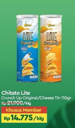 Promo Harga Chitato Lite Crunch Up Asli, Cheese 110 gr - TIP TOP