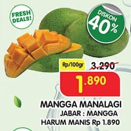 Promo Harga Mangga Manalagi per 100 gr - Superindo