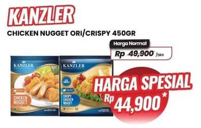 Promo Harga Kanzler Chicken Nugget Crispy, Original 450 gr - Carrefour