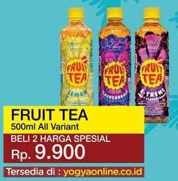 Promo Harga SOSRO Fruit Tea Blackcurrant, Lemon, Xtreme Apple + Blackcurrant 500 ml - Yogya