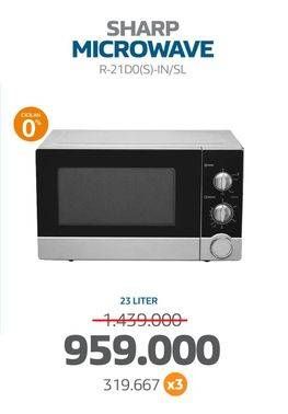Promo Harga Sharp R-21D0(S)IN Straight Microwave Oven 23L 23000 ml - Electronic City