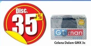 Promo Harga GT MAN Celana Dalam Pria GMX 3 pcs - Hari Hari