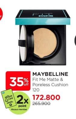 Promo Harga Maybelline Fit Me Matte & Poreless Cushion 120-Classic Ivory  - Watsons