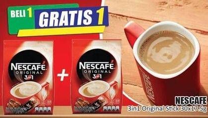 Promo Harga Nescafe Original 3 in 1 per 30 sachet 17 gr - Hari Hari