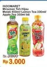 Promo Harga INDOMARET Minuman Teh Hijau Melati, Lemon, Apel 330 ml - Indomaret