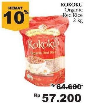 Promo Harga Kokoku Organic Red Rice 2 kg - Giant