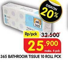 Promo Harga 365 Bathroom Tissue 10 roll - Superindo