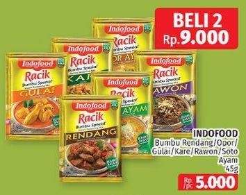 Promo Harga INDOFOOD Bumbu Instan Rendang, Opor Ayam, Gulai, Kare, Rawon, Soto Ayam 45 gr - Lotte Grosir