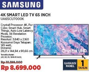 Promo Harga Samsung UA65CU7000K UHD | Smart LED TV  65 Inci  - COURTS