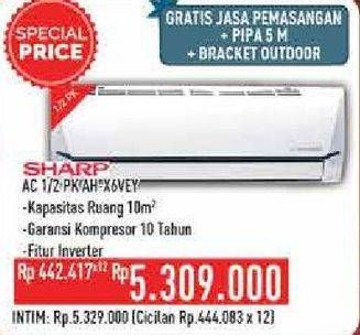 Promo Harga SHARP AH-X6VEY - AC 1/2PK  - Hypermart