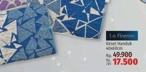 Promo Harga LA FINESSE Keset Handuk Stripe 40 X 60 per 2 pcs - LotteMart