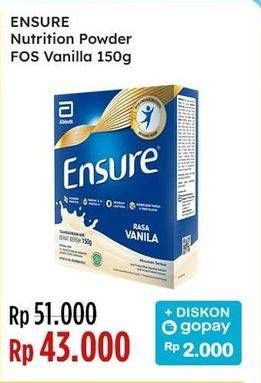 Promo Harga Ensure Nutrition Powder FOS Vanila 150 gr - Indomaret