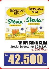 Promo Harga Tropicana Slim Sweetener Stevia 50 pcs - Hari Hari