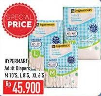 Promo Harga Hypermart Adult Diapers XL6, L8, M10 6 pcs - Hypermart
