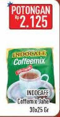 Promo Harga Indocafe Coffeemix Jahe per 30 sachet 25 gr - Hypermart