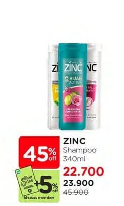 Promo Harga Zinc Shampoo 340 ml - Watsons