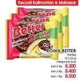 Promo Harga ROMA Better Sandwich per 10 pcs 25 gr - LotteMart