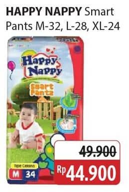 Promo Harga Happy Nappy Smart Pantz Diaper XL24, M32, L28 24 pcs - Alfamidi