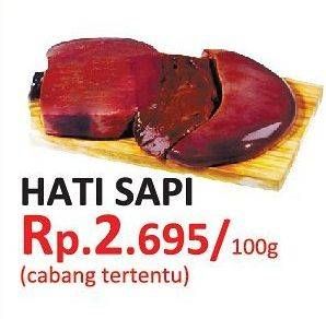 Promo Harga Beef Liver (Hati Sapi) per 100 gr - Yogya