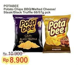 Promo Harga Potabee Snack Potato Chips BBQ Beef, Melted Cheese, Wagyu Beef Steak, Black Truffle 57 gr - Indomaret