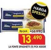 Promo Harga LA FONTE Spaghetti 450 gr - Superindo