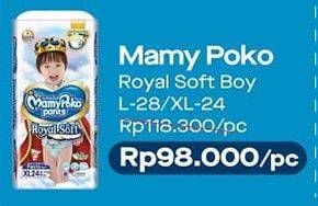 Promo Harga Mamy Poko Pants Royal Soft L28, XL24  - Alfamart