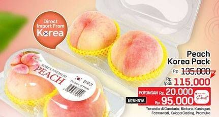 Promo Harga Buah Persik / Nectarine Korea 2 pcs - LotteMart