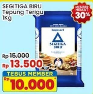 Promo Harga Bogasari Tepung Terigu Segitiga Biru 1000 gr - Indomaret