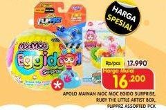Promo Harga APOLO Moc Moc Suprise Color Egg/APOLO Ruby the Little Artist/APOLO Flipprz 2 in 1  - Superindo