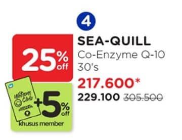 Promo Harga Sea Quill Co-Enzyme Q-10 30 pcs - Watsons