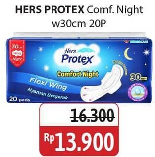 Promo Harga Hers Protex Comfort Night Wing 30cm 20 pcs - Alfamidi