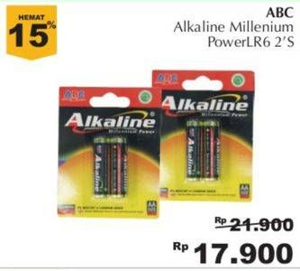 Promo Harga ABC Battery Alkaline LR6/AA 2 pcs - Giant