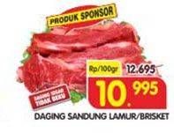 Promo Harga Daging Sandung Lamur (Daging Brisket) per 100 gr - Superindo