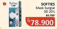 Promo Harga SOFTIES Masker Surgical Mask 20 pcs - Alfamidi