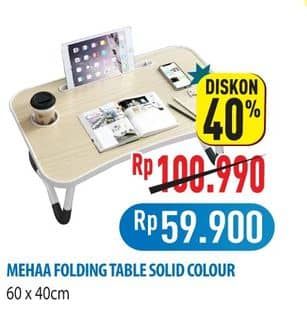 Promo Harga Mehaa Folding Table Solid Colour 60 X 40 Cm  - Hypermart