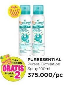 Promo Harga PURESSENTIEL Circulation Spray 100 ml - Watsons