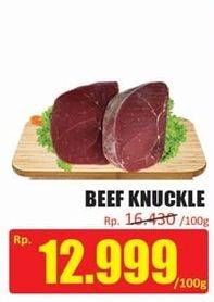 Promo Harga Beef Knuckle (Daging Inside) per 100 gr - Hari Hari